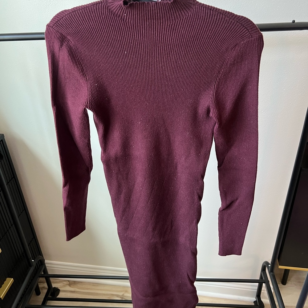 Vici maroon sweater dress